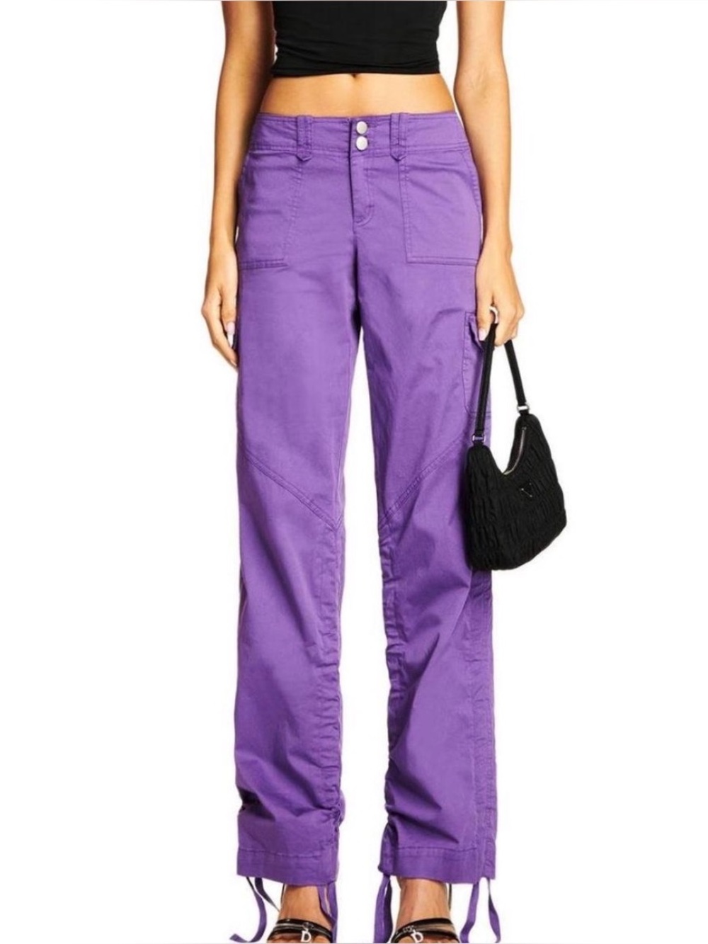 I.AM.GIA Purple Wide-Leg Cargo Pants